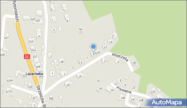 Bytom, Wodczaka, 9, mapa Bytomia