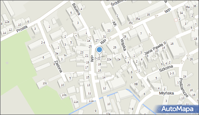 Bytów, Wojska Polskiego, 22, mapa Bytów