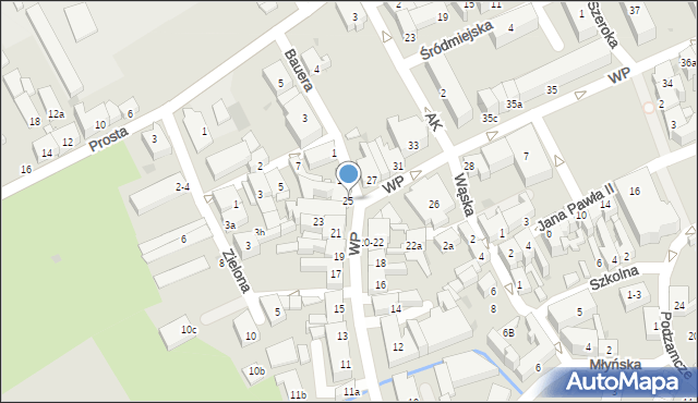 Bytów, Wojska Polskiego, 25, mapa Bytów