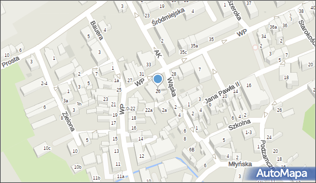 Bytów, Wojska Polskiego, 26, mapa Bytów