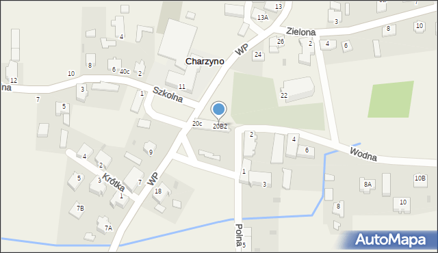 Charzyno, Wodna, 20B2, mapa Charzyno