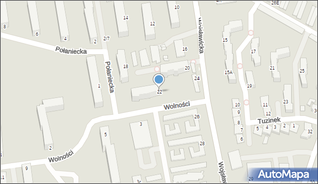 Chełm, Wojsławicka, 22, mapa Chełma