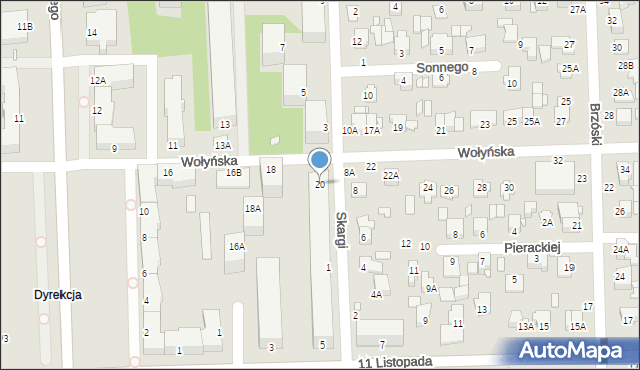 Chełm, Wołyńska, 20, mapa Chełma