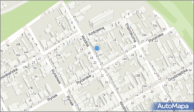 Chełmno, Wodna, 11, mapa Chełmno