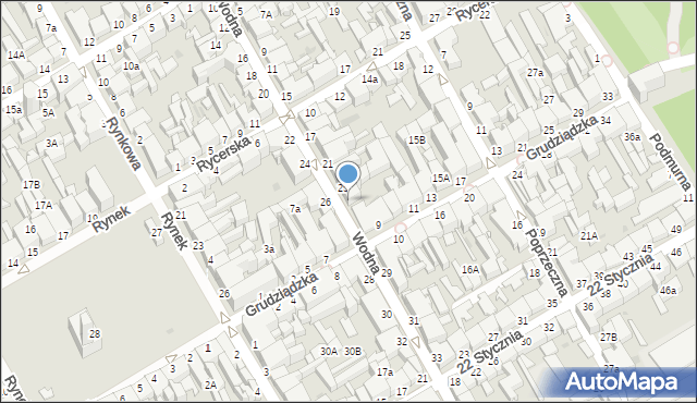 Chełmno, Wodna, 27, mapa Chełmno