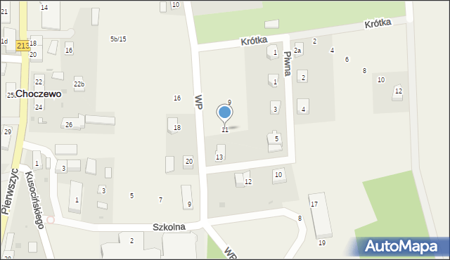 Choczewo, Wojska Polskiego, 11, mapa Choczewo