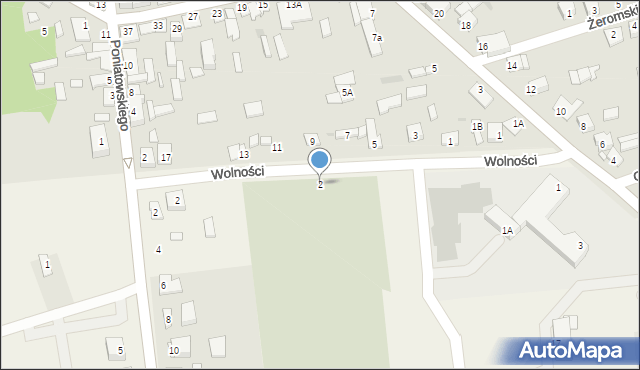 Chodkowo-Działki, Wolności, 2, mapa Chodkowo-Działki