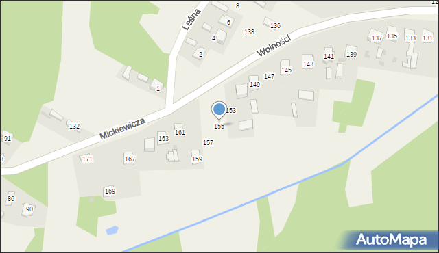 Choroń, Wolności, 155, mapa Choroń