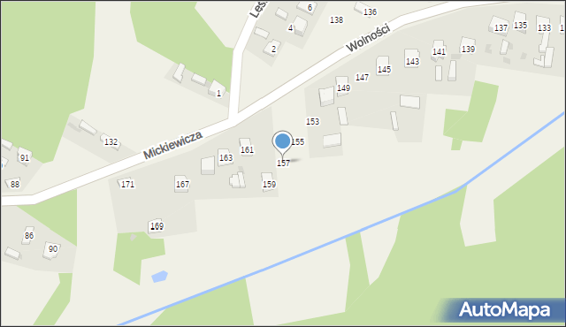 Choroń, Wolności, 157, mapa Choroń