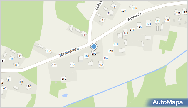 Choroń, Wolności, 161, mapa Choroń