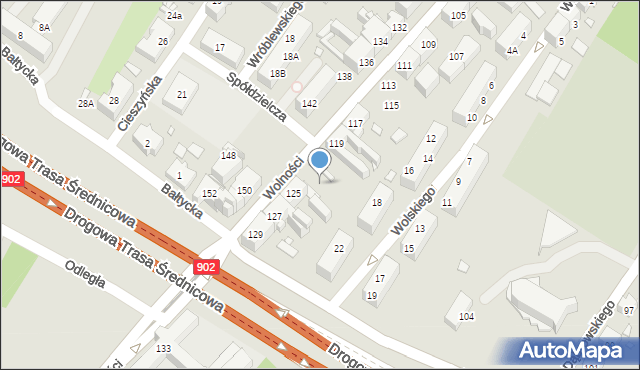 Chorzów, Wolności, 123, mapa Chorzów