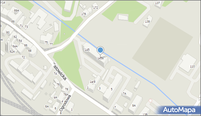 Chorzów, Wolności, 145b, mapa Chorzów