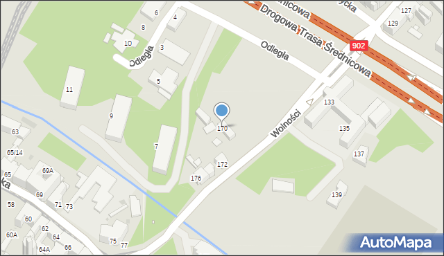 Chorzów, Wolności, 170, mapa Chorzów