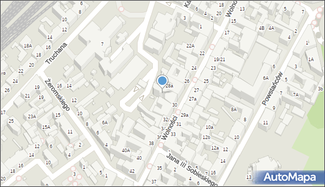 Chorzów, Wolności, 28b, mapa Chorzów