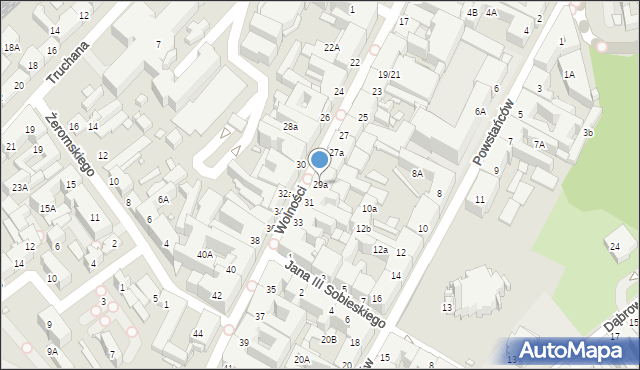 Chorzów, Wolności, 29a, mapa Chorzów