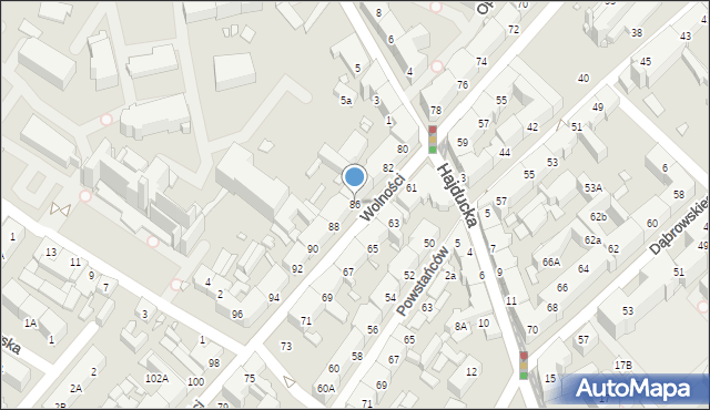 Chorzów, Wolności, 86, mapa Chorzów