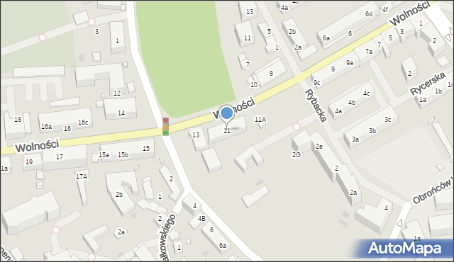 Choszczno, Wolności, 11, mapa Choszczno