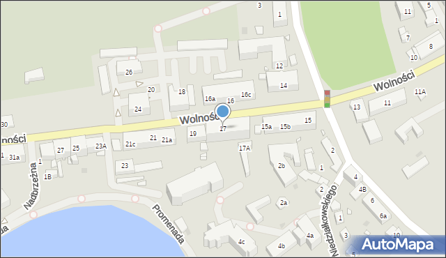 Choszczno, Wolności, 17, mapa Choszczno