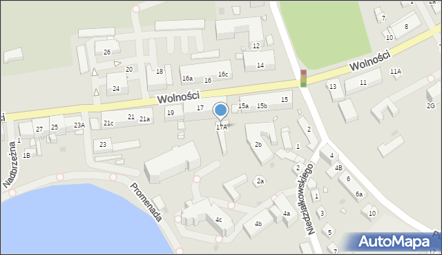 Choszczno, Wolności, 17A, mapa Choszczno