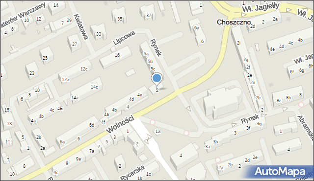 Choszczno, Wolności, 2, mapa Choszczno