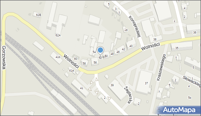 Choszczno, Wolności, 52, mapa Choszczno