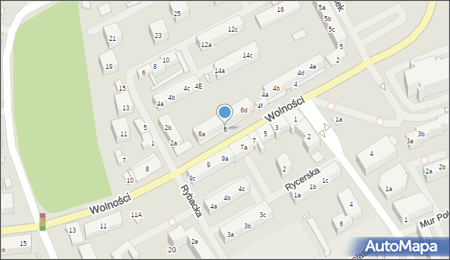 Choszczno, Wolności, 6, mapa Choszczno