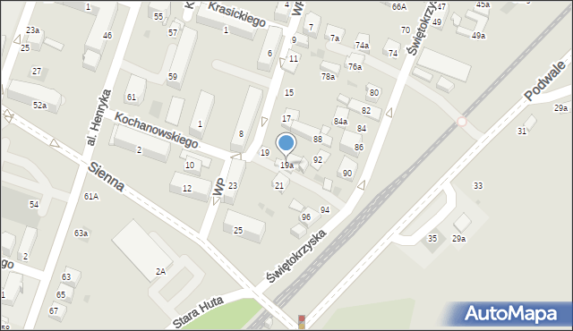 Chrzanów, Wojska Polskiego, 19a, mapa Chrzanów
