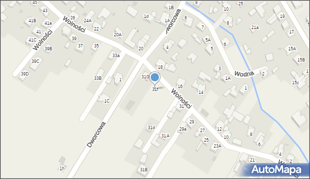 Chudów, Wolności, 31f, mapa Chudów