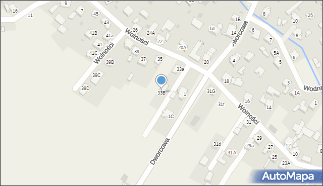 Chudów, Wolności, 33B, mapa Chudów