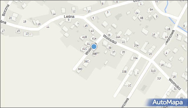 Chudów, Wolności, 39B, mapa Chudów