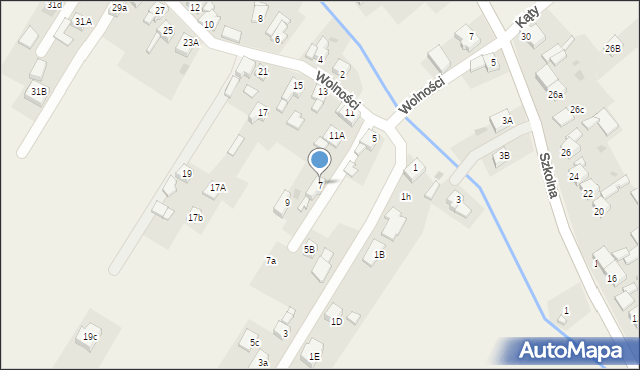 Chudów, Wolności, 7, mapa Chudów