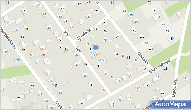 Chylice-Kolonia, Wojska Polskiego, 83, mapa Chylice-Kolonia