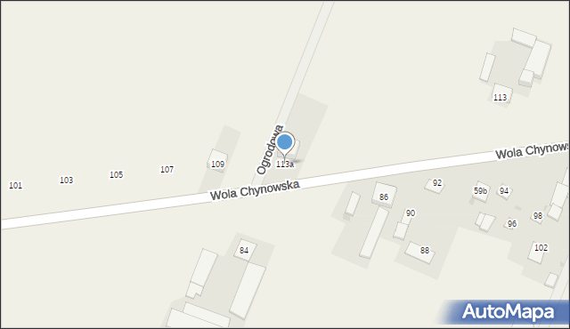 Chynów, Wolska, 113a, mapa Chynów