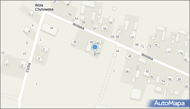 Chynów, Wolska, 40, mapa Chynów