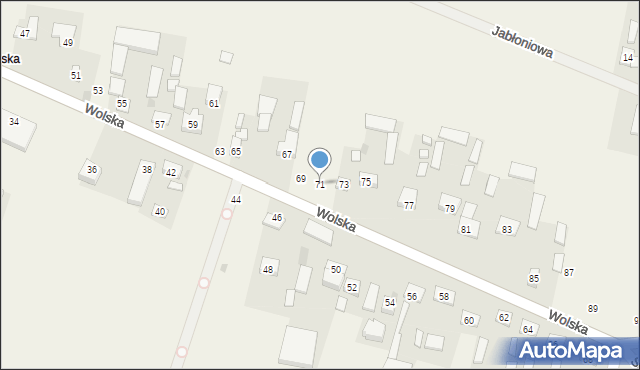 Chynów, Wolska, 71, mapa Chynów