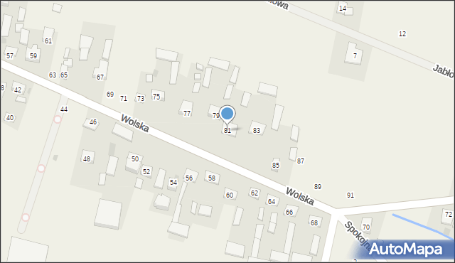 Chynów, Wolska, 81, mapa Chynów