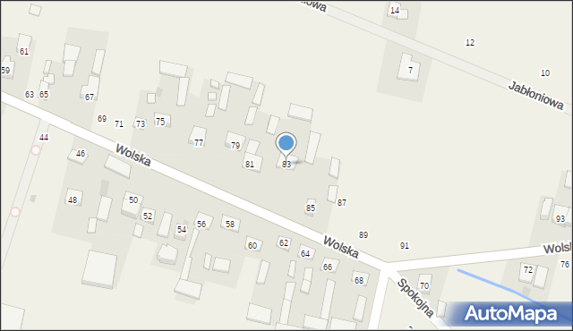 Chynów, Wolska, 83, mapa Chynów