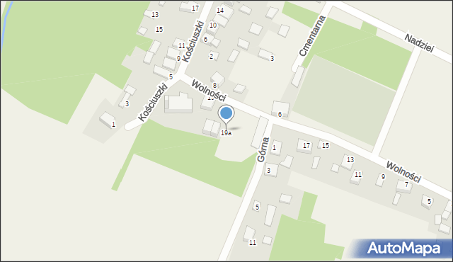 Ciągowice, Wolności, 19a, mapa Ciągowice