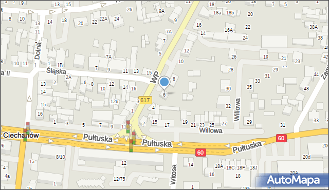 Ciechanów, Wojska Polskiego, 6, mapa Ciechanów