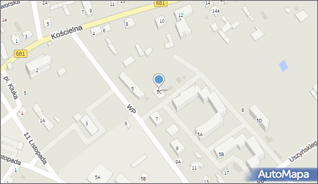 Ciechanowiec, Wojska Polskiego, 5C, mapa Ciechanowiec