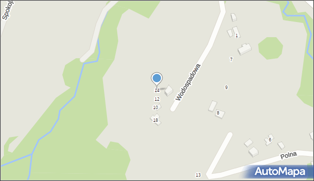 Ciężkowice, Wodospadowa, 14, mapa Ciężkowice