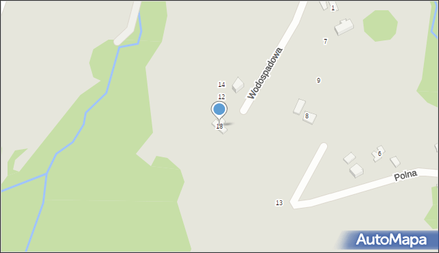 Ciężkowice, Wodospadowa, 18, mapa Ciężkowice