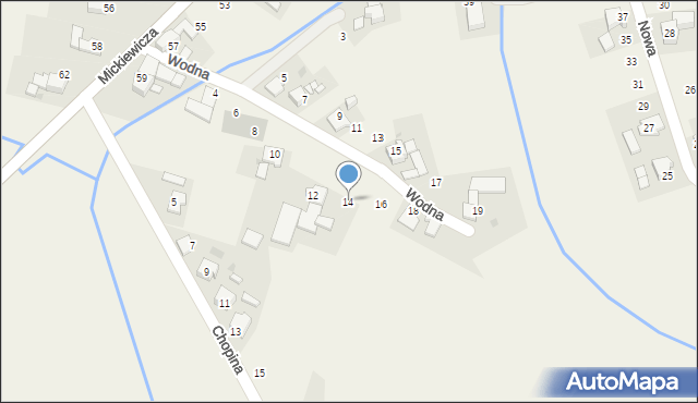 Cisek, Wodna, 14, mapa Cisek