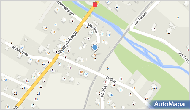 Cisiec, Wodna, 9, mapa Cisiec