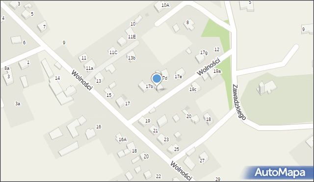 Ćwiklice, Wolności, 17c, mapa Ćwiklice