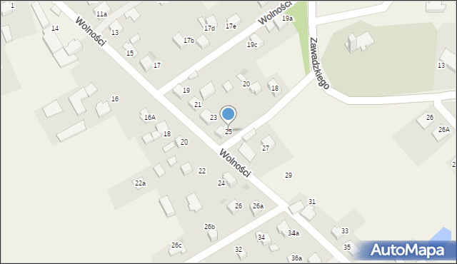 Ćwiklice, Wolności, 25, mapa Ćwiklice