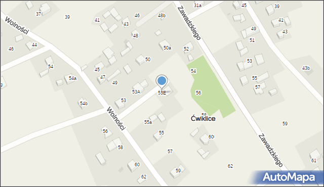 Ćwiklice, Wolności, 53E, mapa Ćwiklice