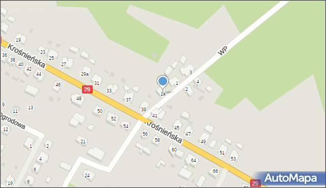 Cybinka, Wojska Polskiego, 1a, mapa Cybinka