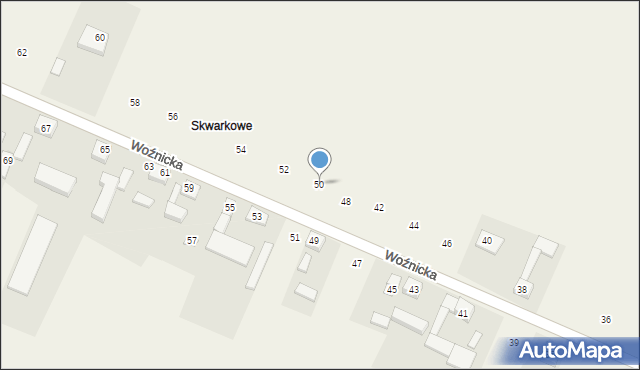 Cynków, Woźnicka, 50, mapa Cynków