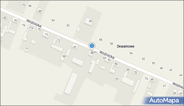 Cynków, Woźnicka, 65, mapa Cynków